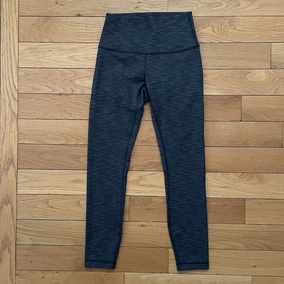 lululemon athletica Pants - Lululemon Wunder Under Leggings Womens Sz 4 Space Dye 25in Inseam Crop Mid Rise